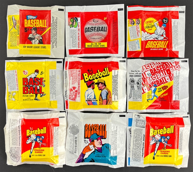 1965-2018 Topps Wrappers and Unopened Pack Collection (66)