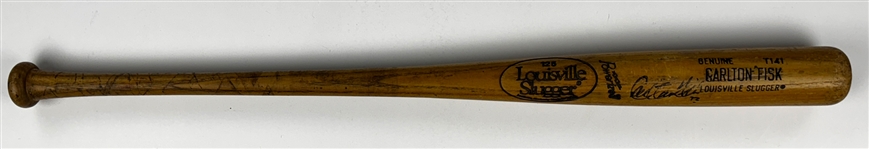 1986-89 Carlton Fisk Chicago White Sox Signed Louisville Slugger Professional Model Team Index Bat