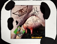 Aerosmith Band-Signed <em>Get a Grip</em> LP Cover Slick - Steven Tyler, Joe Perry, Tom Hamilton, Joey Kramer and Brad Whitford (Beckett Authentic)