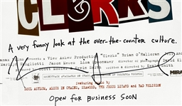 <em>Clerks</em> Signed One Sheet Movie Poster with Kevin Smith and Jason Mewes (Beckett Authentic)