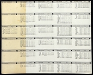 1986 Coca Cola Chicago White Sox Signed Complete Set on Uncut Sheet (Beckett Authentic)