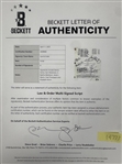 2004 <em>Law and Order</em> Signed Script Incl. Dennis Farina, Sam Waterston and Others Beckett Authentic) 