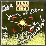 Devo Band Signed CD Cover Incl. Mark Mothersbaugh (Beckett Authentic) 