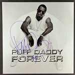 Puff Daddy Signed <em>Forever</em> LP Cover Slick (Beckett Authentic) 