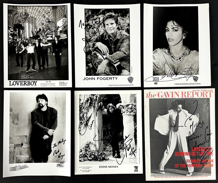 Rock & Roll Signed Collection (39) Incl. Photos, Postcards, Drum Heads, etc.  with (Beckett Authentic)