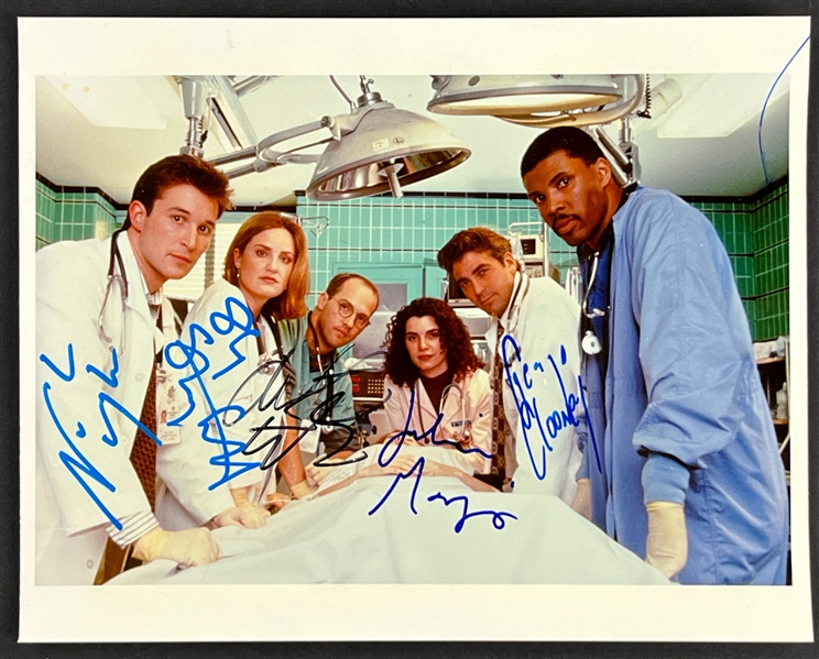 <em>ER</em> Cast Signed 8x10 Photo Incl. George Clooney (Beckett Authentic)