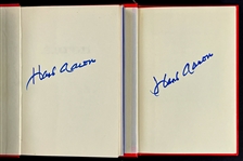 Hank Aaron Signed Books (2) (Beckett Authentic)