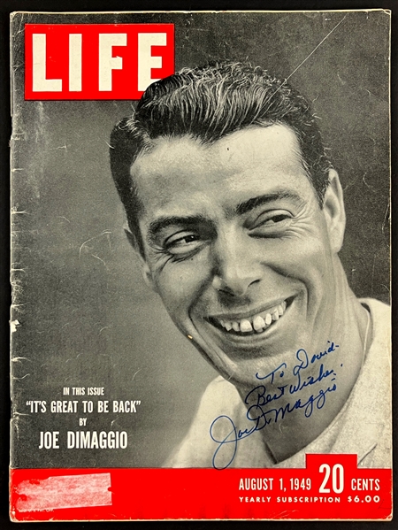 Joe DiMaggio Signed LIfe Magazine (Beckett Authentic)
