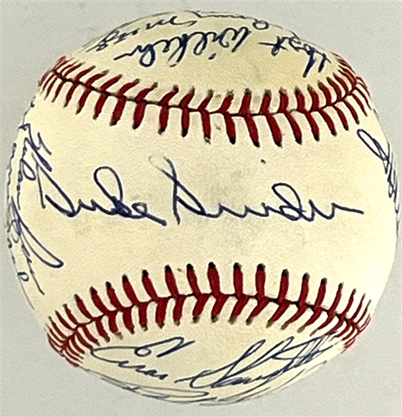 Baseball Hall of Famers and Superstars Signed Baseball (18 Signatures) Incl. Stan Musial and Others (Beckett Authentic)