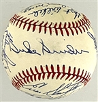 Baseball Hall of Famers and Superstars Signed Baseball (18 Signatures) Incl. Stan Musial and Others (Beckett Authentic)