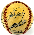 1980-81 Los Angeles Dodgers Team Signed Baseball (Beckett Authentic)