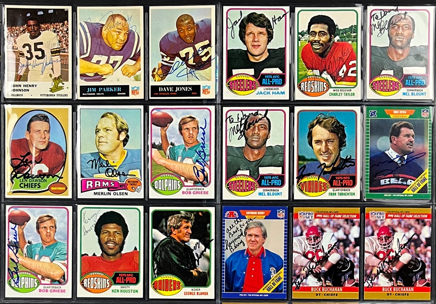 Football Hall Of Fame Signed Card Collection (25) (Beckett Authentic)