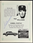 1980 Sports Dinner Program Signed by Ted Williams, Dan Marino and Others (10 Signatures) (Beckett Authentic)