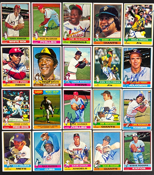 1976 Topps Signed Baseball Card Collection (79)