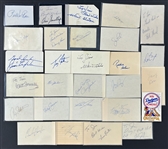 1970s-80s Los Angeles Dodgers Signed Baseball Stickers and Cuts Collection (41) (Beckett Authentic)