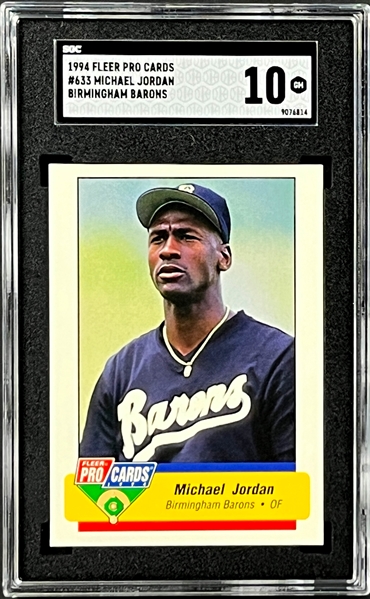 1994 Fleer Pro Cards #633 Michael Jordan (Birmingham Barons) - SGC GEM MINT 10