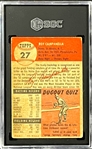 1953 Topps #27 Roy Campanella - SGC GD 2