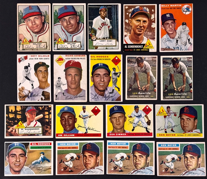 1952-59 Topps Baseball Collection (1029) with Duplication and Tons of Hall of Famers