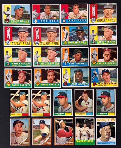 1960-1977 Topps Baseball Collection (271) with Duplication and Tons of Hall of Famers