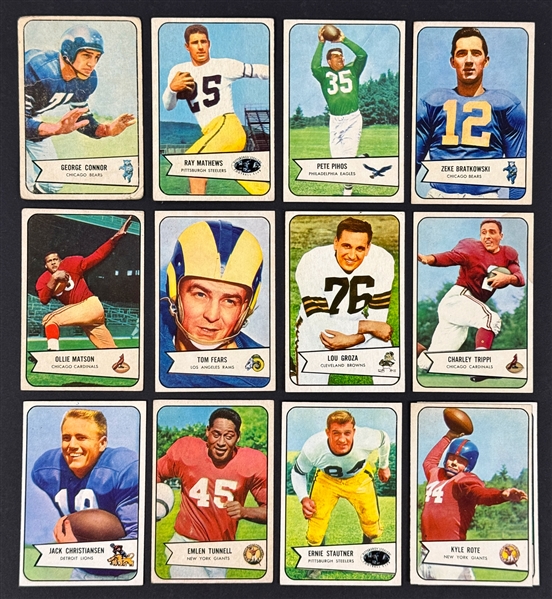 1954 Bowman Football Partial Set (97/128)