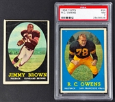 1958 Topps Football Complete Set (132) Incl. #62 Jim Brown Rookie Card
