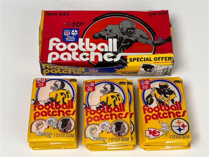 1974 Fleer Football Cloth Patches Unopened Box 