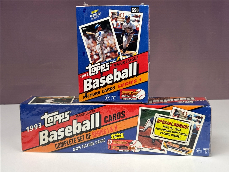 1993 Topps Baseball Factory Sealed Wax Box and Complete Set (2) 