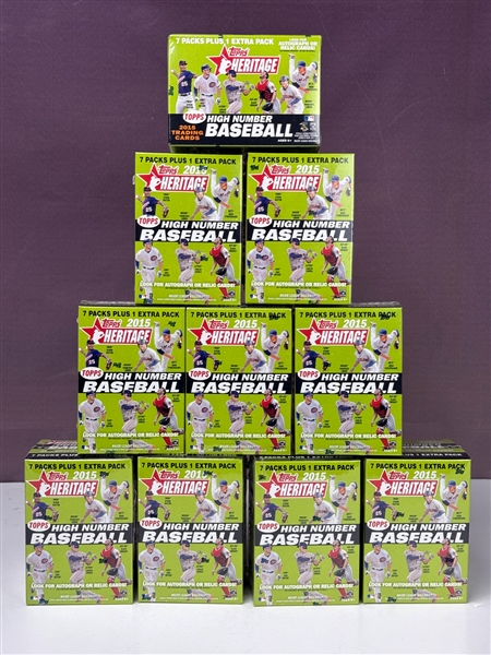 2015 Topps Heritage Baseball Hi Numbers Factory Sealed Boxes (10) 