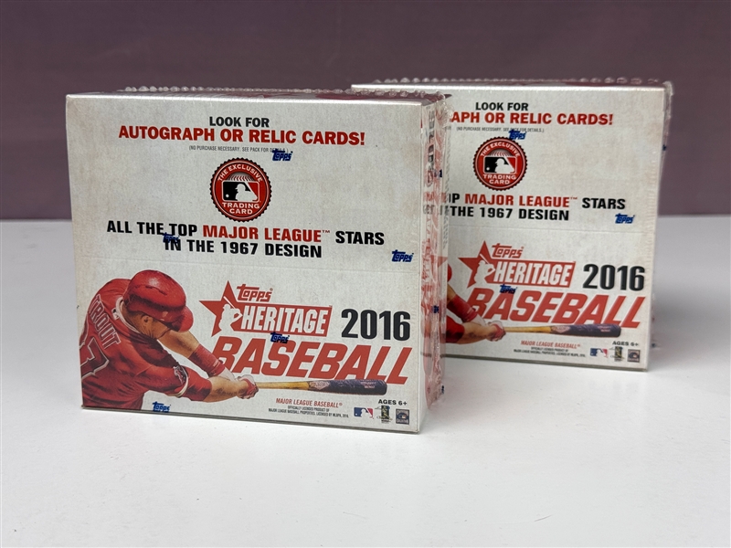 2016 Topps Heritage Baseball Factory Sealed Boxes (2) 