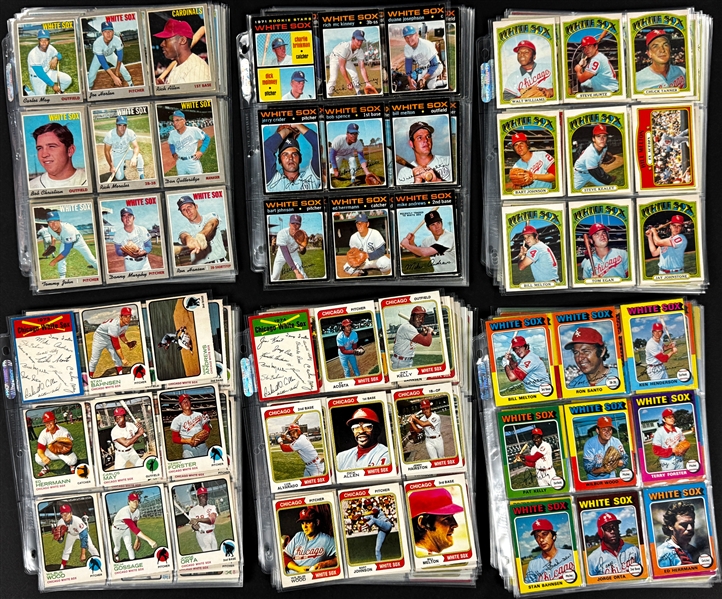 1970s Topps Chicago White Sox Baseball Card Collection (781 different)