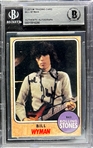 Bill Wyman (Rolling Stones) Signed Custom Card (Encapsulated Beckett Authentic)