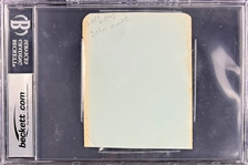Marianne Faithfull Signed Album Page (Encapsulated Beckett Authentic)