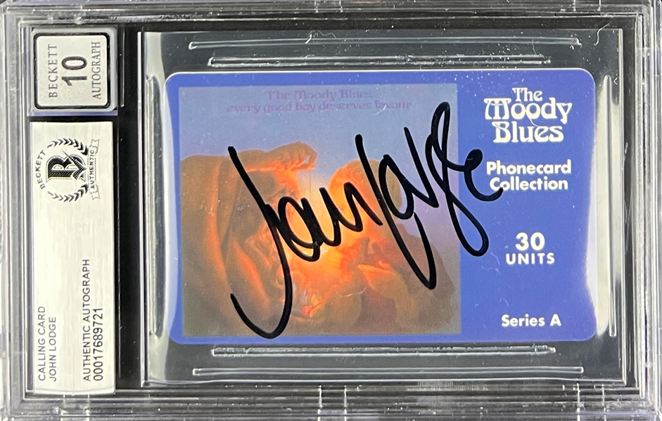 Moody Blues Band Signed Collection (4) (All Encapsulated Beckett Authentic)