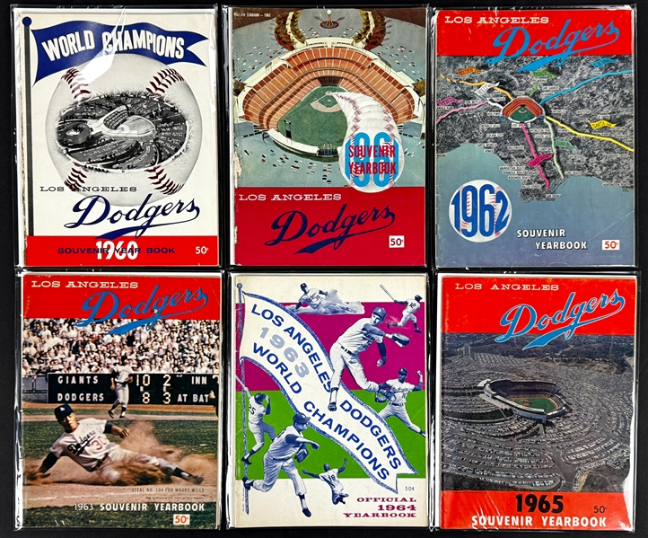 1960s-2000s Los Angeles Dodgers Yearbook Collection (30 Diff.)