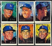 1969 Union Oil Volpe Los Angeles Dodgers Portraits Complete Set (13) Plus 12 Extras