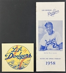 1958 Dodgers First Year in Los Angeles Collection (25 Pieces) Incl. First 7 Issues of <em>Line Drives</em> Newsletter