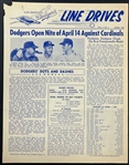 1958 Dodgers First Year in Los Angeles Collection (25 Pieces) Incl. First 7 Issues of <em>Line Drives</em> Newsletter