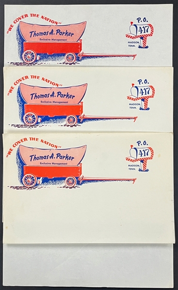 1960s "Thomas A. Parker Exclusive Management" Stationary (3 Pieces) Plus MGM Stationary (7 Pieces)