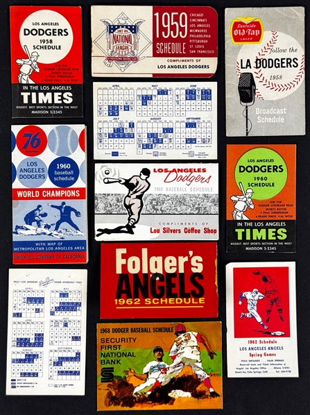 1950s-2000s Dodgers, Angels, National League and Other Teams Schedule Collection (158)