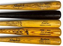 1970s Dodgers and Angels Game Bat Collection (5) Incl. Davey Lopes