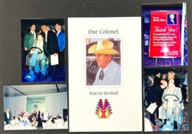 Colonel Parker Signed Thank You Card and Program from his 85th Birthday Celebration (Beckett Authentic)