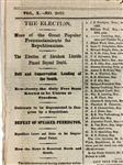 1860 <em>New York Times</em> with Election of Abraham Lincoln Headlines
