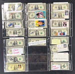 Baseball Stars Signed $1 Dollar Bill Collection (149) (Beckett Authentic)