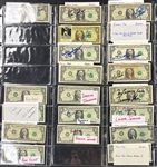 Baseball Stars Signed $1 Dollar Bill Collection (149) (Beckett Authentic)