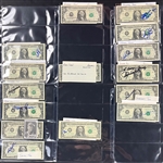 Baseball Stars Signed $1 Dollar Bill Collection (149) (Beckett Authentic)