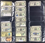 Baseball Stars Signed $1 Dollar Bill Collection (149) (Beckett Authentic)