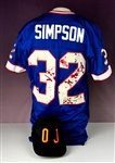 OJ Simpson Signed Buffalo Bills Jersey and OJ Hat (Beckett Authentic)