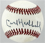 Carl Hubbell Single Signed ONL (Giamatti) Baseball (Beckett Authentic)