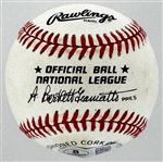 Carl Hubbell Single Signed ONL (Giamatti) Baseball (Beckett Authentic)