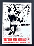 1967 New York Yankees Scorecard for Mickey Mantle Career Home Run #518 - September 3, 1967